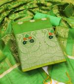 Green embroidered salwar