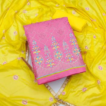 Pink embroidered cotton salwar 1