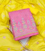 Pink embroidered cotton salwar