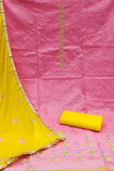 Pink embroidered cotton salwar
