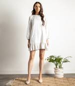 White Eva Embroidered Dress