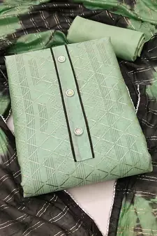 Green embroidered chanderi salwar