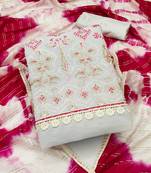 Grey embroidered georgette salwar