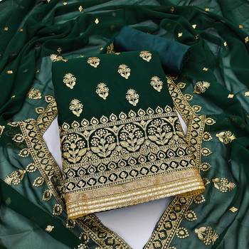 Green embroidered georgette salwar 1