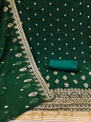 Green embroidered georgette salwar 2