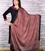 Mahogany Minkundi Modal Silk Ajrakh Dupatta