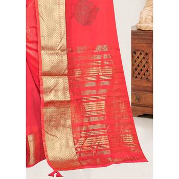 Magenta plain organza saree with blouse 3