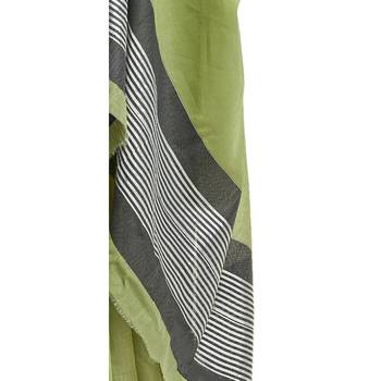 Green woven cotton silk saree with blouse 3