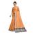 Orange woven cotton silk saree with blouse