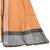 Orange woven cotton silk saree with blouse