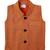 Snowflakes Solid Cotton Waist Coat - Orange
