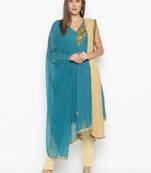 Green embroidered georgette salwar