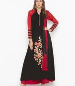 Black embroidered georgette salwar