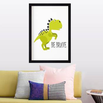 Be Brave Kids Textured Paper Framed Art Print  For Kids Room 1