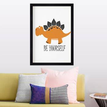 Be Yourself Kids Textured Paper Framed Art Print  For Kids Room 1
