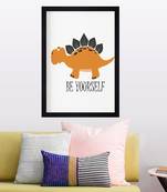 Be Yourself Kids Textured Paper Framed Art Print  For Kids Room
