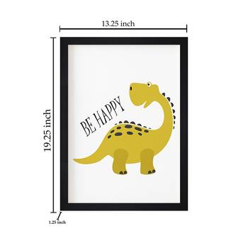 Be Happy Kids Textured Paper Framed Art Print  For Kids Room 4