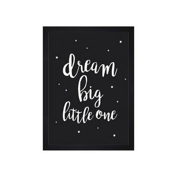 Dream Big Little One Black Kids Textured Paper Framed Art Print  For Kids Room 2