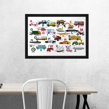 A To Z Learning Kids Textured Paper Framed Art Print  For Kids Room 1