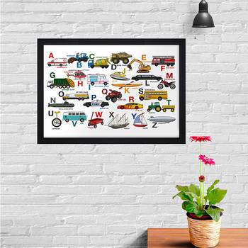 A To Z Learning Kids Textured Paper Framed Art Print  For Kids Room 2