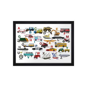 A To Z Learning Kids Textured Paper Framed Art Print  For Kids Room 3
