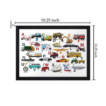 A To Z Learning Kids Textured Paper Framed Art Print  For Kids Room 4