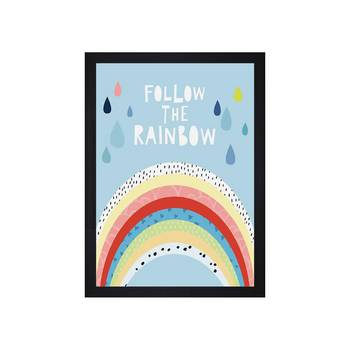 Follow The Rainbow Kids Textured Paper Framed Art Print  For Kids Room 2