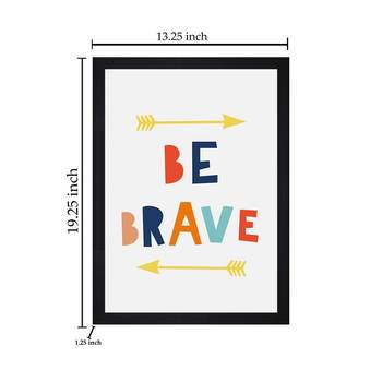 Be Brave Kids Textured Paper Framed Art Print  For Kids Room 4
