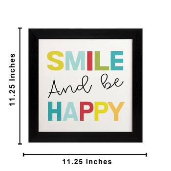 Smile And Be Happy Kids Textured Paper Framed Art Print  For Kids Room 4