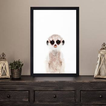 Cute Monkey Kids Textured Paper Framed Art Print  For Kids Room 1
