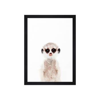 Cute Monkey Kids Textured Paper Framed Art Print  For Kids Room 3