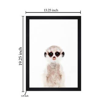 Cute Monkey Kids Textured Paper Framed Art Print  For Kids Room 5