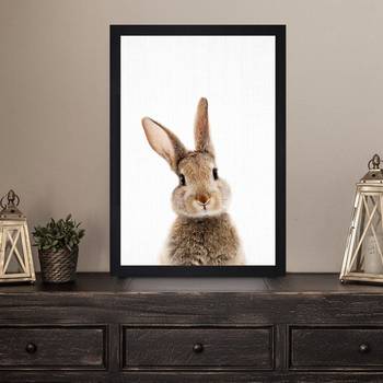 Lovely Rabbit Kids Textured Paper Framed Art Print  For Kids Room 1