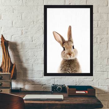Lovely Rabbit Kids Textured Paper Framed Art Print  For Kids Room 2