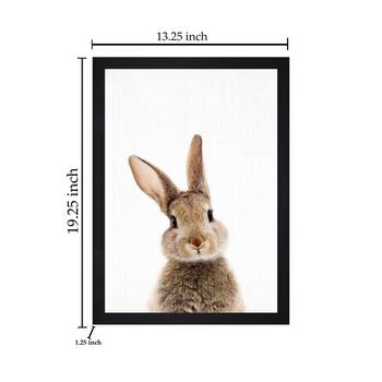Lovely Rabbit Kids Textured Paper Framed Art Print  For Kids Room 5