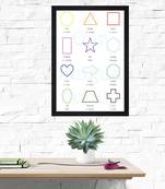 Shape Learning Kids Textured Paper Framed Art Print  For Kids Room