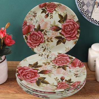 Rosy Follower Melamine Full Plates 1