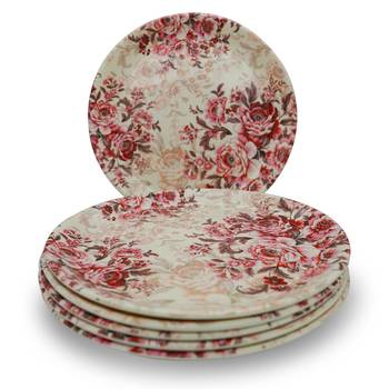 Pink Floral Melamine Full Plates 2