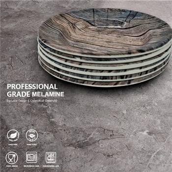 Bamboo Delight Melamine Quarter Plates 4