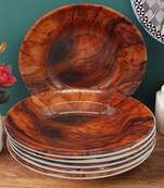 Natural  Teak Melamine Quarter Plates