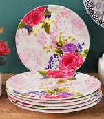 Multicolour Floral Petals Melamine Quarter Plates
