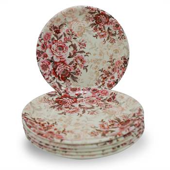 Pink Florally Melamine Quarter Plates 2