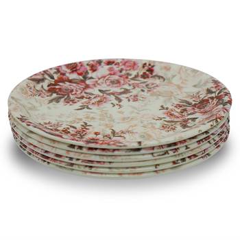 Pink Florally Melamine Quarter Plates 3