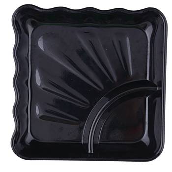 Gallery99 Black Square High Grade Serving Plates set of 6 (6x6x1) 3