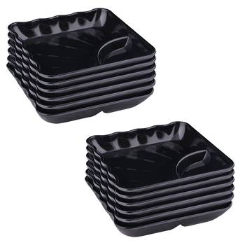 Gallery99 Black Square High Grade Serving Plates set of 12 (6x6x1) 2