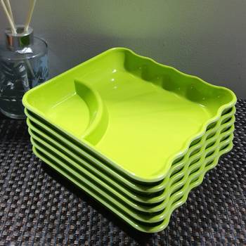 Gallery99 Green Square High Grade Serving Plates set of 12 (6x6x1) 1