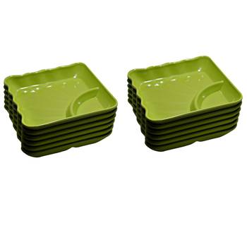 Gallery99 Green Square High Grade Serving Plates set of 12 (6x6x1) 2