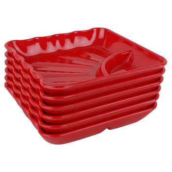 Gallery99 Red Square High Grade Serving Plates set of 6 (6x6x1) 2