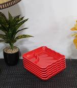 Gallery99 Red Square High Grade Serving Plates set of 12 (6x6x1)