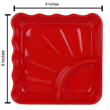 Gallery99 Red Square High Grade Serving Plates set of 12 (6x6x1) 5